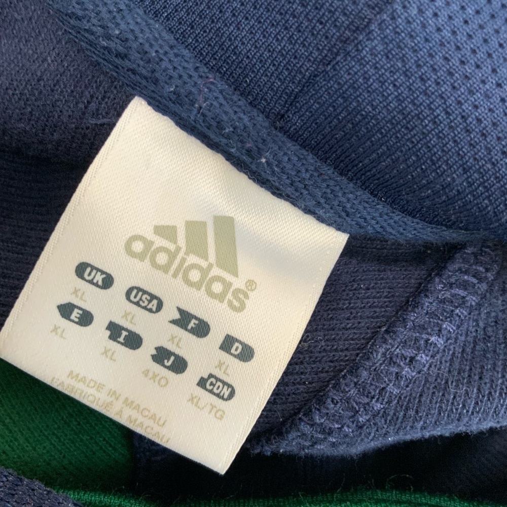 Adidas Sz XL Notre Dame Fighting Irish Full Zip Hoodie Jacket Sweatshirt - Picture 5 of 6